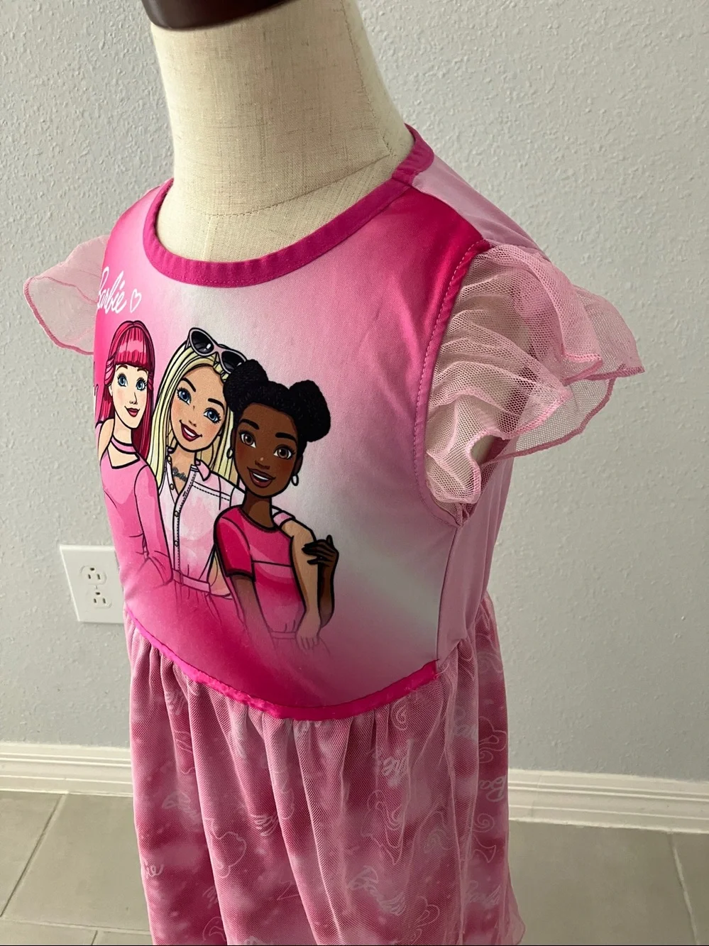 BARBIE Toddler Girls Pink Nightgown | S 6X